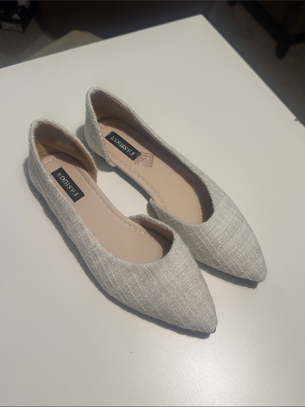 White Ballet Flats